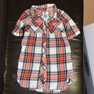 Old Navy Plaid Shirt Dress Size 5T
